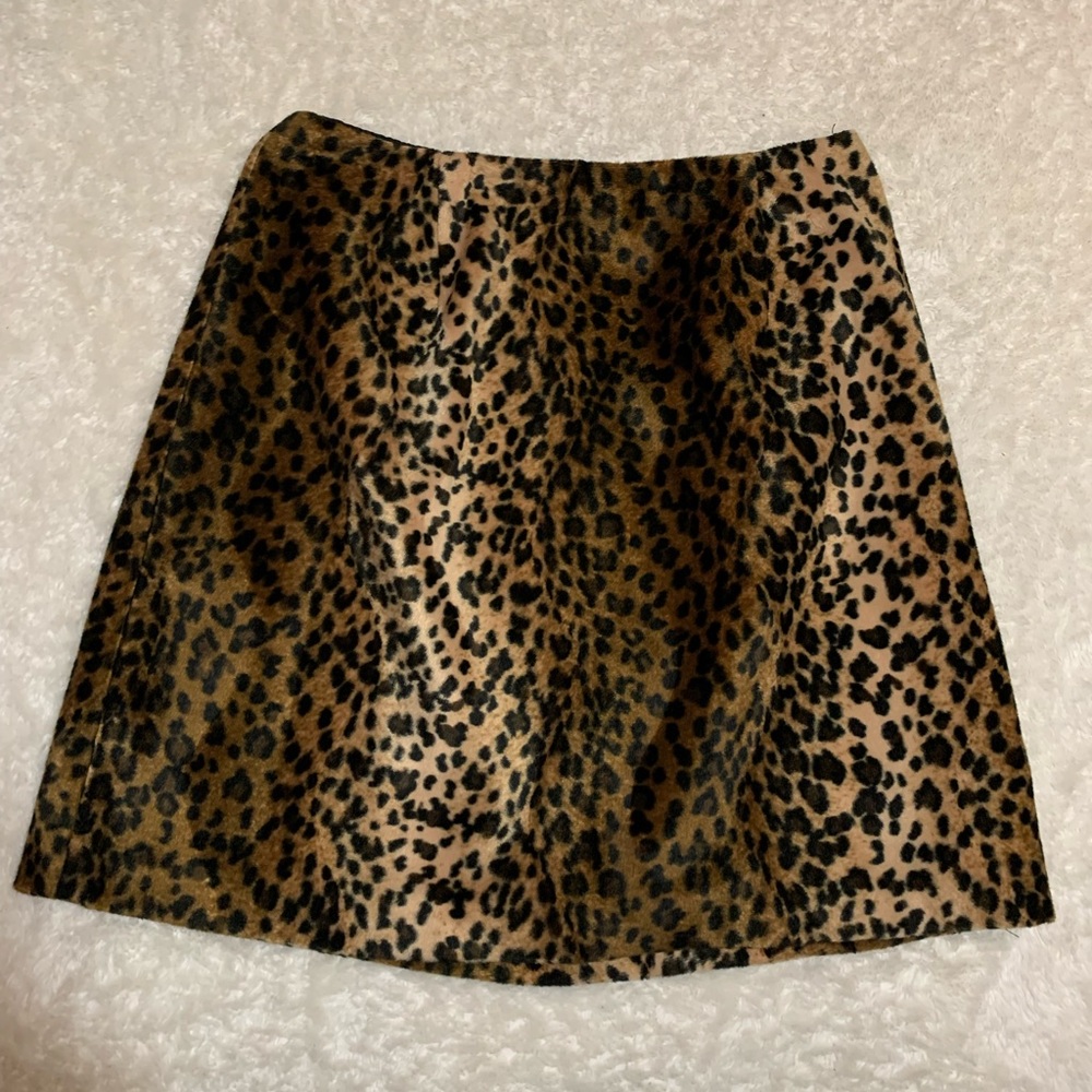 Vintage leopard print mini skirt
